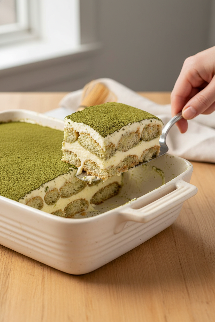 Matcha Mascarpone Cloud Tiramisu