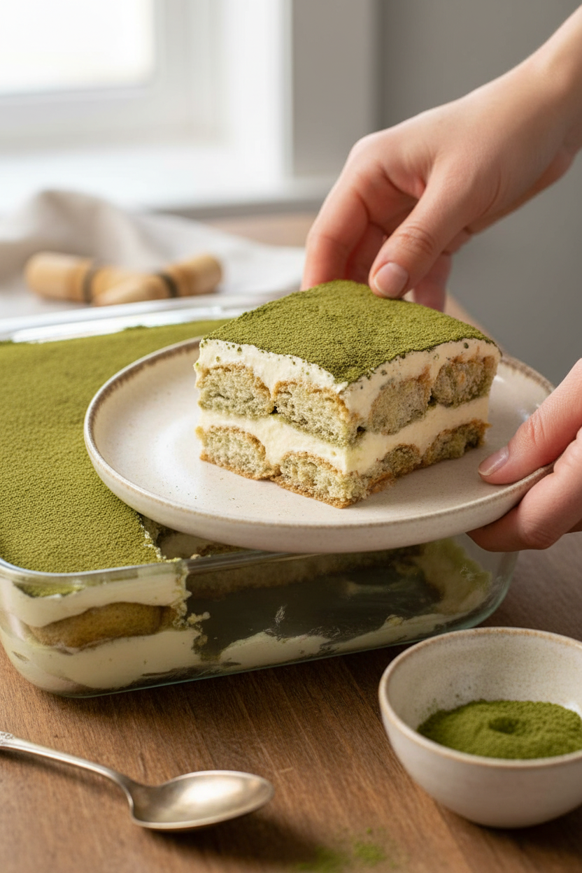 Matcha Mascarpone Cloud Tiramisu