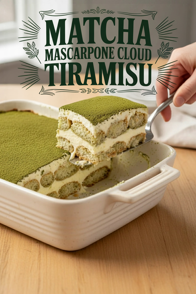 Matcha Mascarpone Cloud Tiramisu