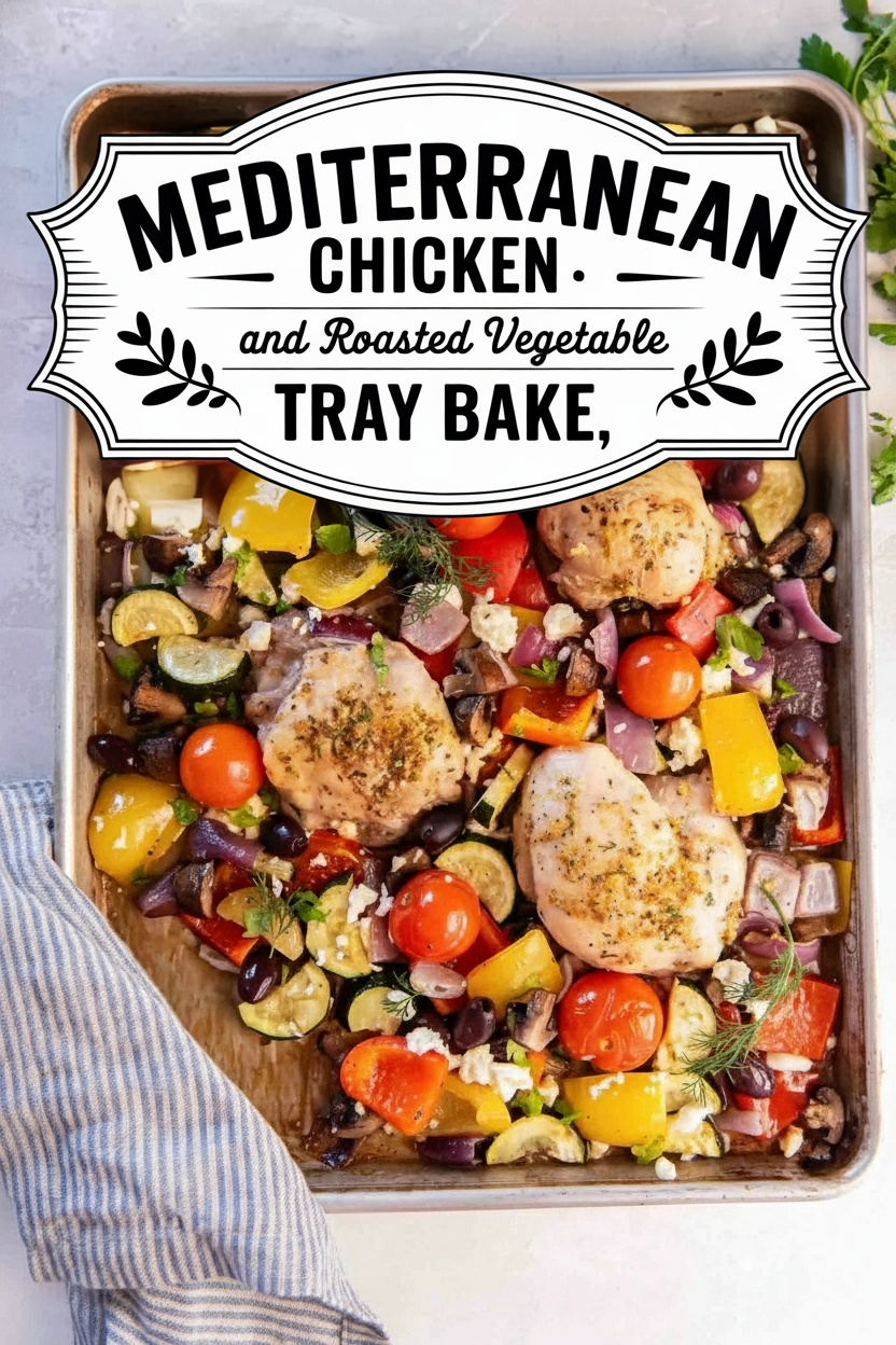 Mediterranean Chicken and Roasted Vegetable Tray Bake
