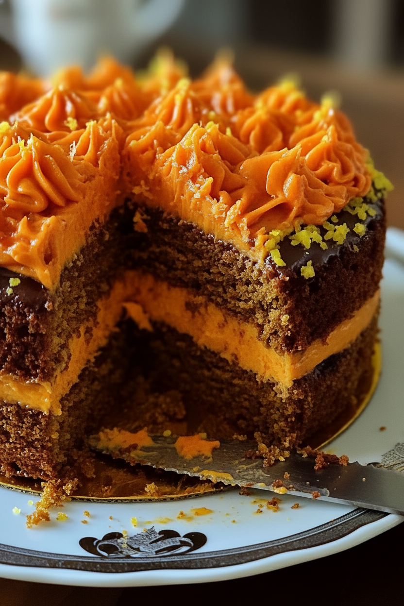 Moist Homemade Carrot Cake with Simple Chocolate Glaze