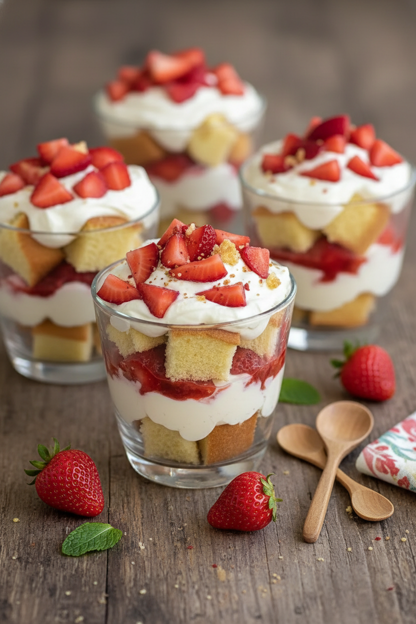 My Best Strawberry Trifle with Sweetened Berries
