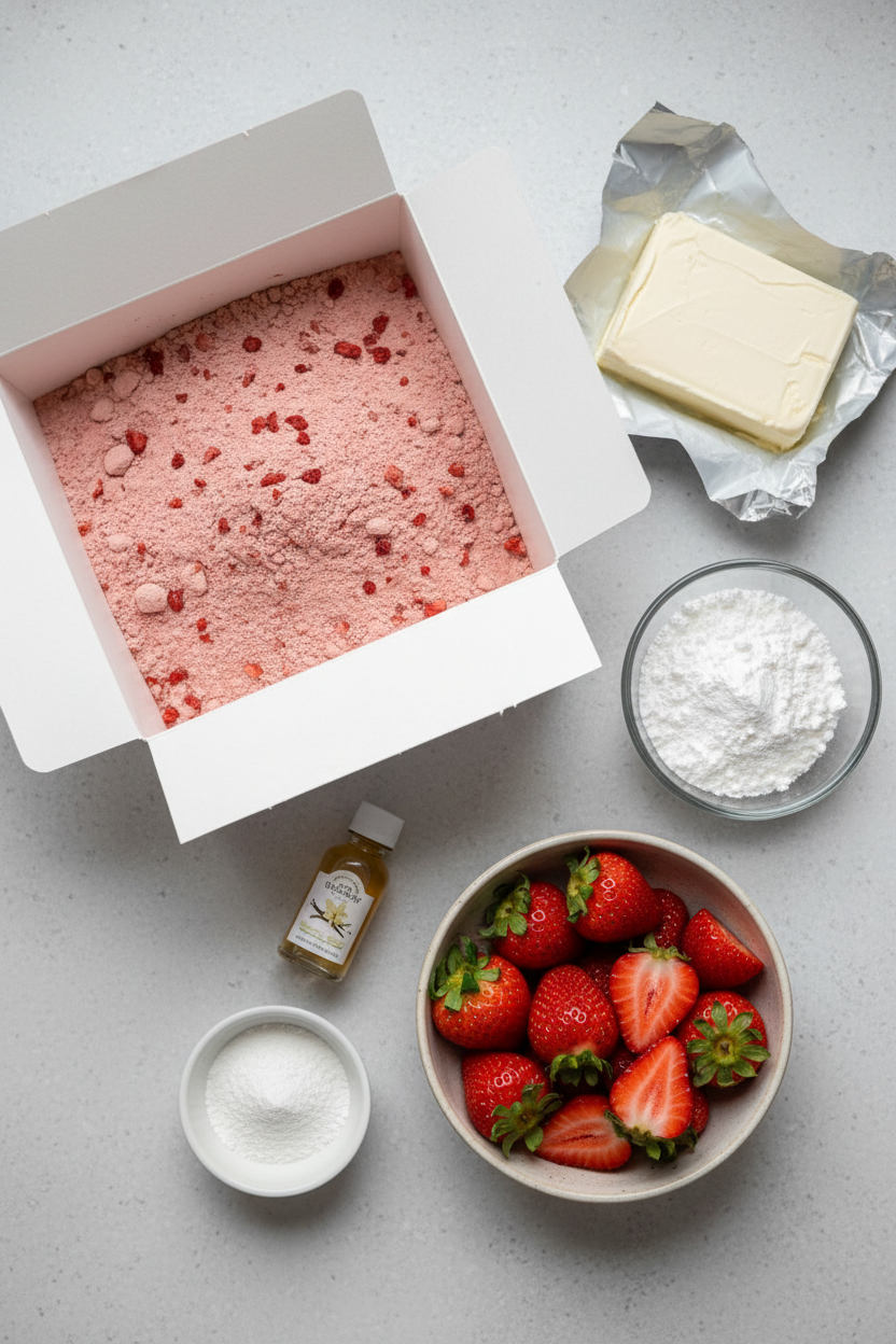 My Favorite Cream Cheese Swirl Strawberry Cake