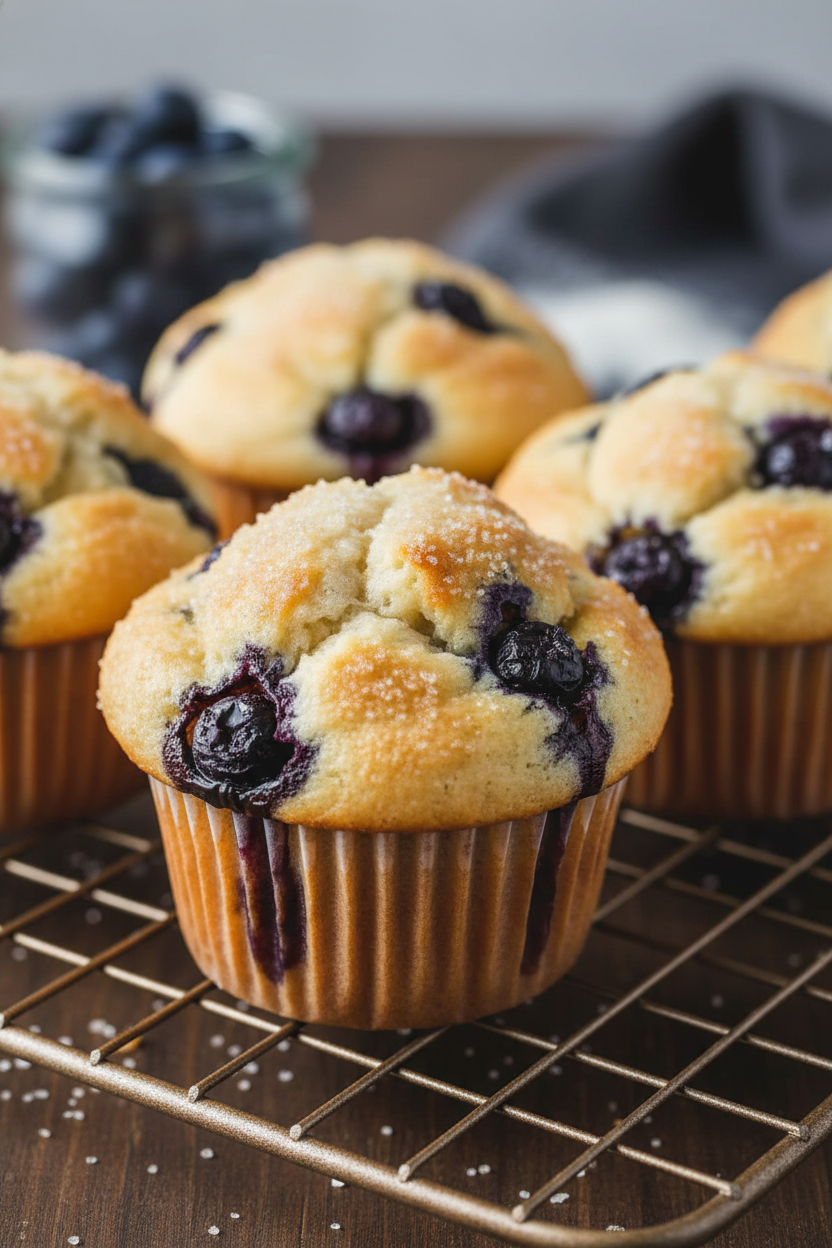 My Favorite Fluffy Cottage Cheese Blueberry Muffins