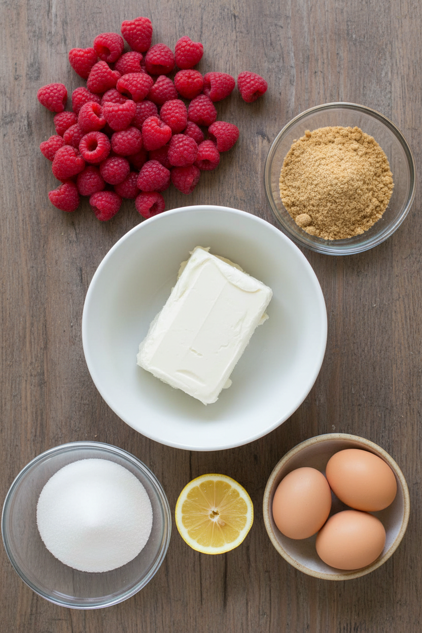 My Favorite Lemon Raspberry Swirl Cheesecake