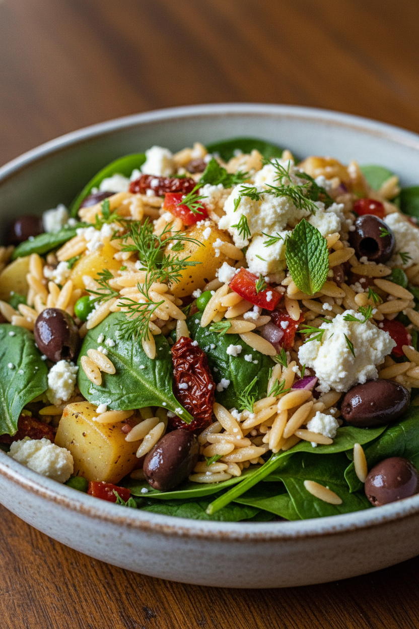 My Favorite Mediterranean Orzo Salad with Feta