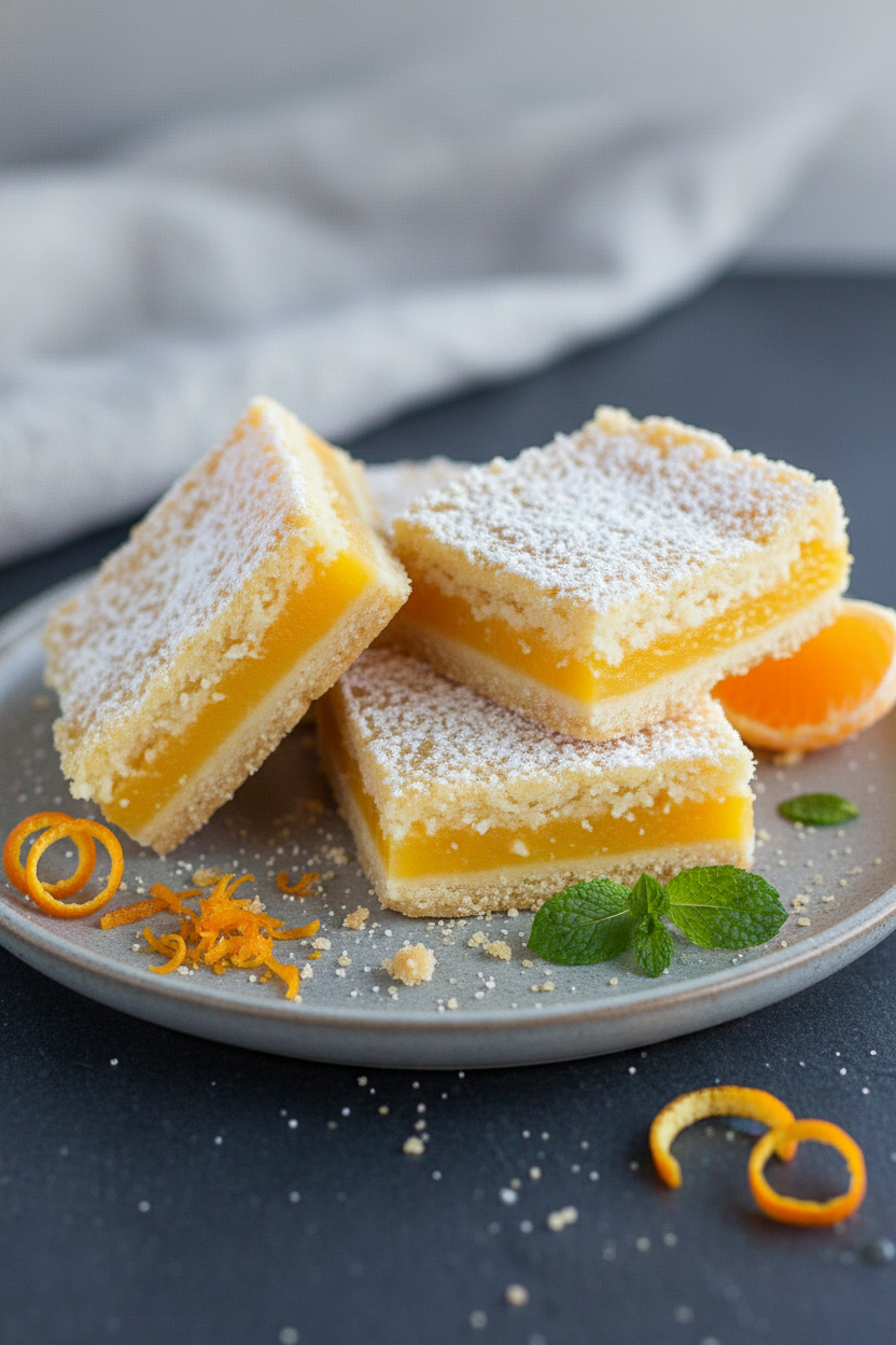 My Favorite Orange Bars with Shortbread Crust