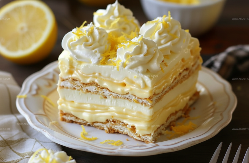 A Classic Dessert with a Zesty Twist: The Ultimate Overnight Lemon Icebox Cake