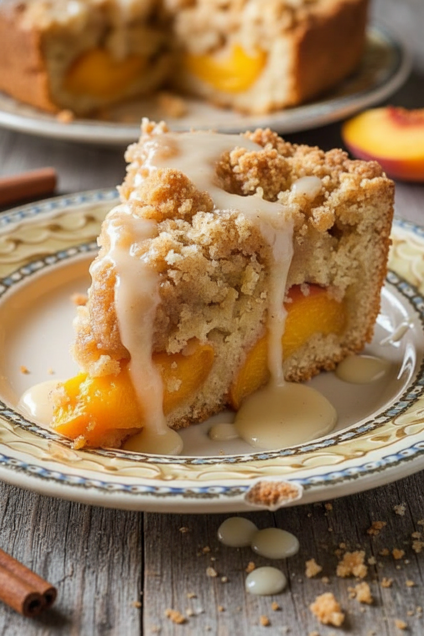 My Favorite Peach Crumb Cake Recipe