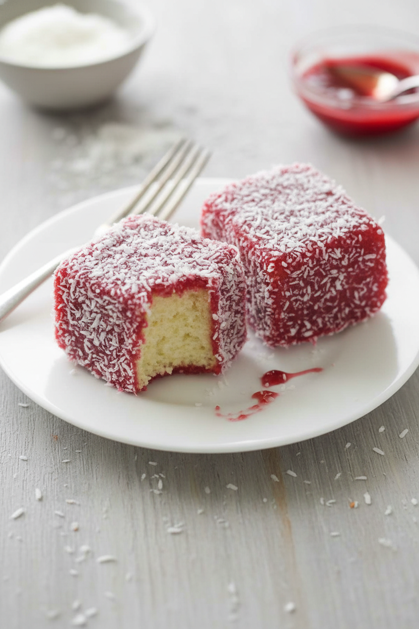 My Favorite Raspberry Coconut Glazed Cake Squares