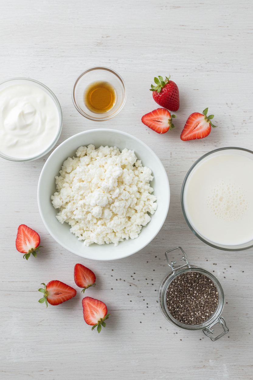 My Favorite Strawberry Cheesecake Chia Pudding