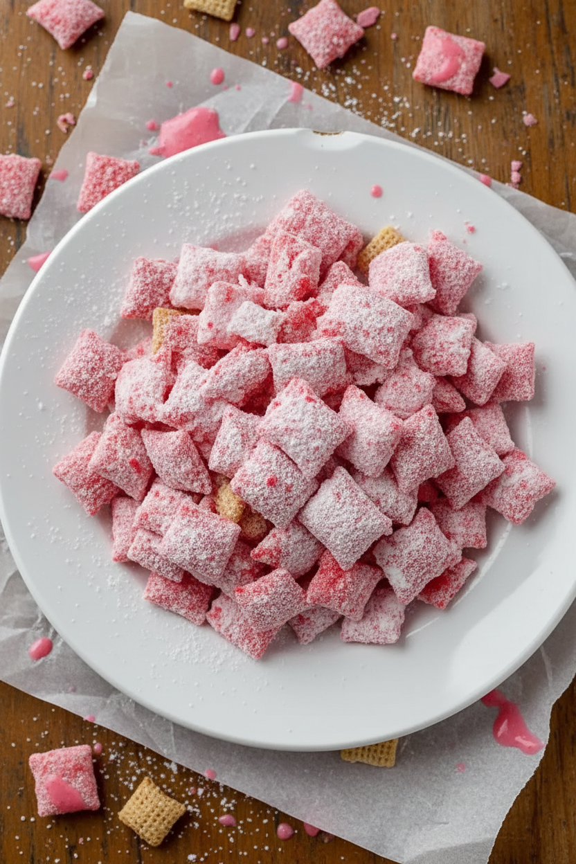 My Favorite Strawberry Chex Mix with Sweet Surprises