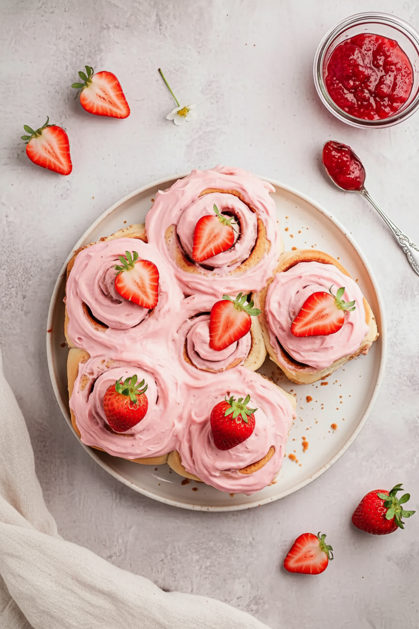My Favorite Strawberry Cinnamon Rolls Recipe
