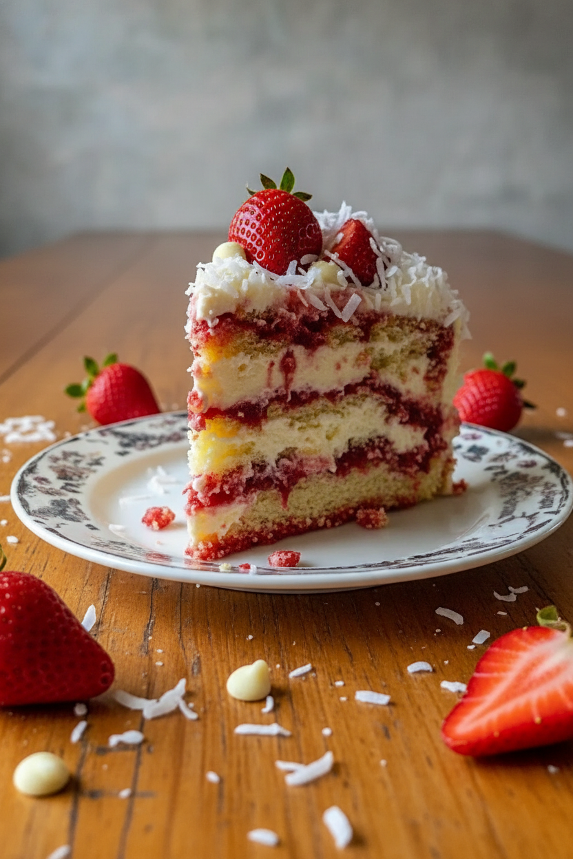 My Favorite Strawberry Cream Cheese Swirl Cake Recipe