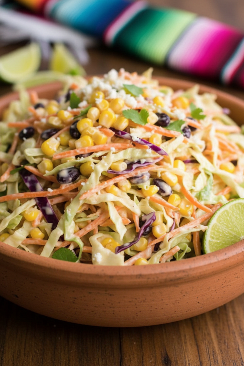 My Favorite Zesty Mexican Street Corn Slaw