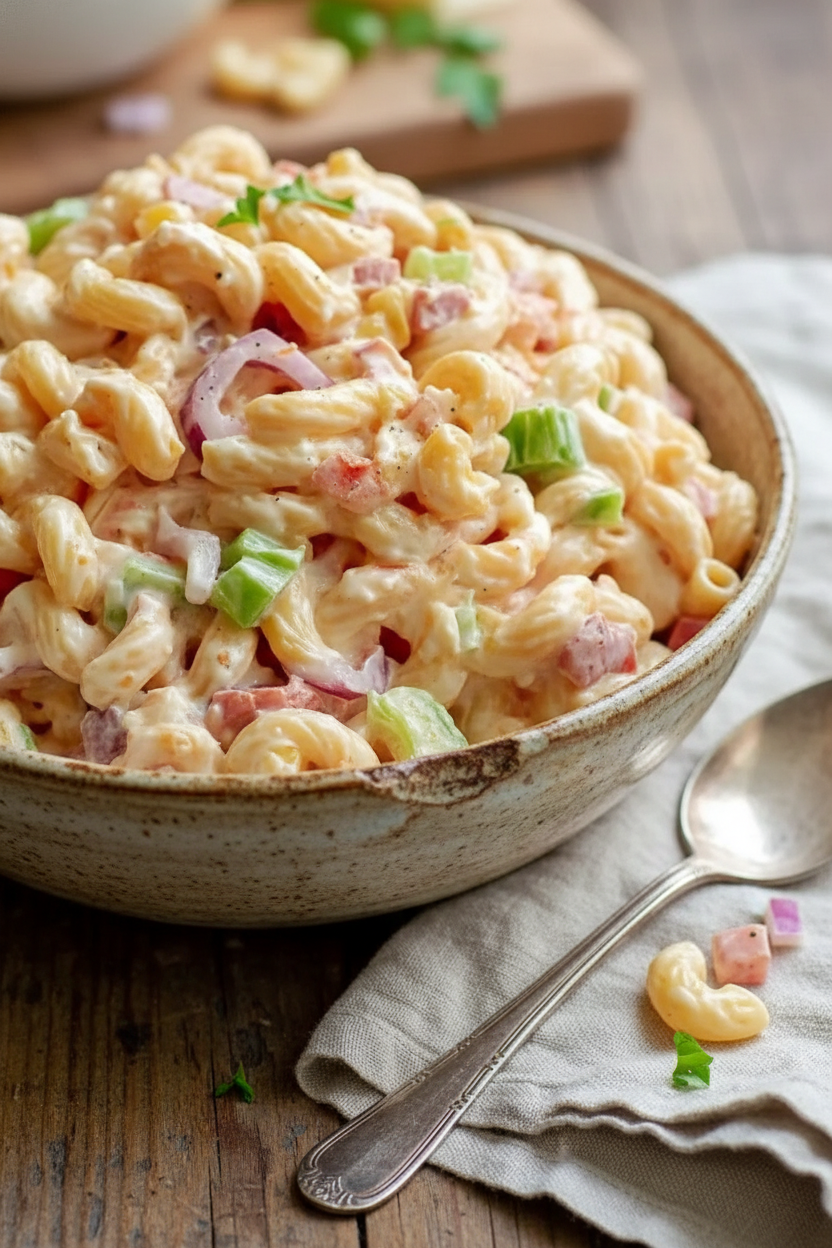 My Go-To Creamy Cavatappi Pasta Salad