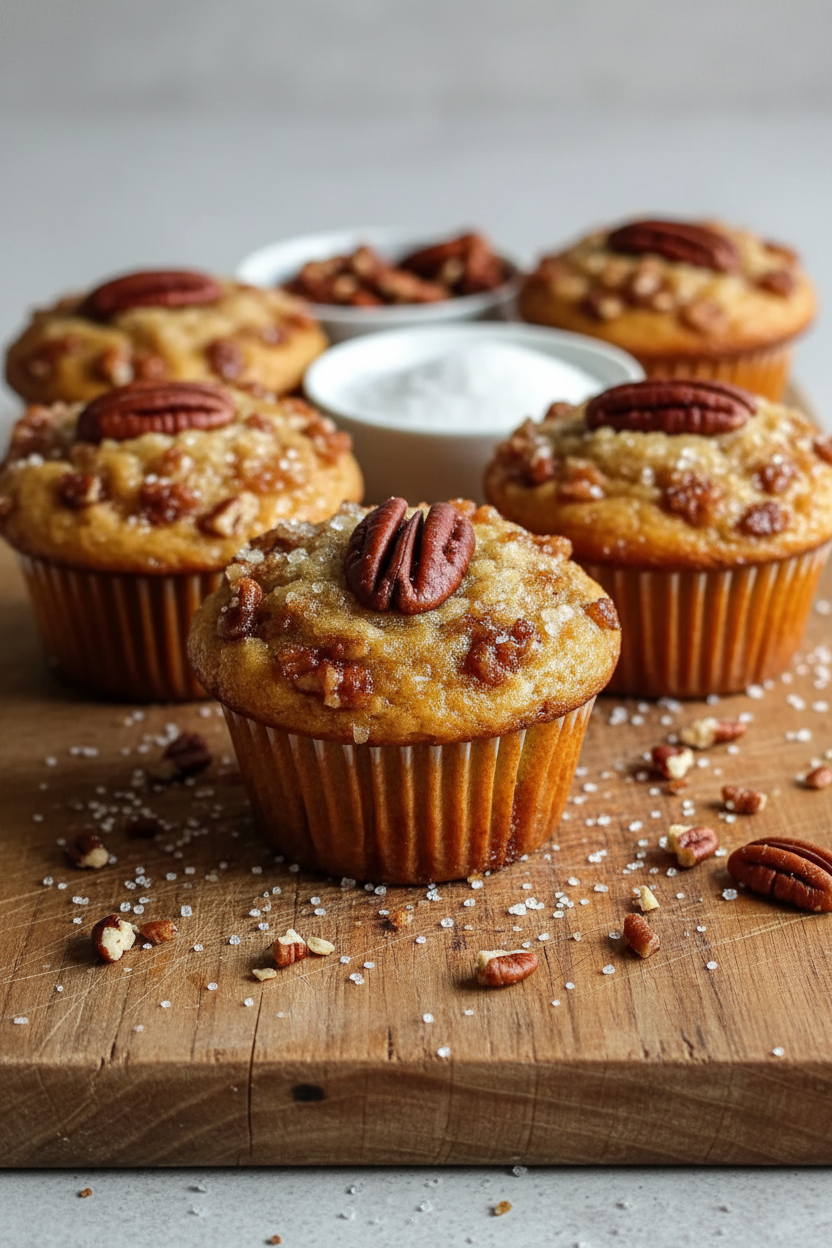 My Gooey Butter Pecan Streusel Muffins