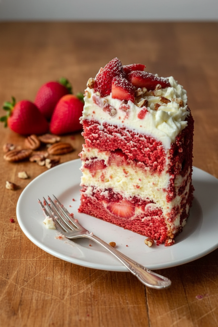 My Ultimate Strawberry Cream Cheese Swirl Cake