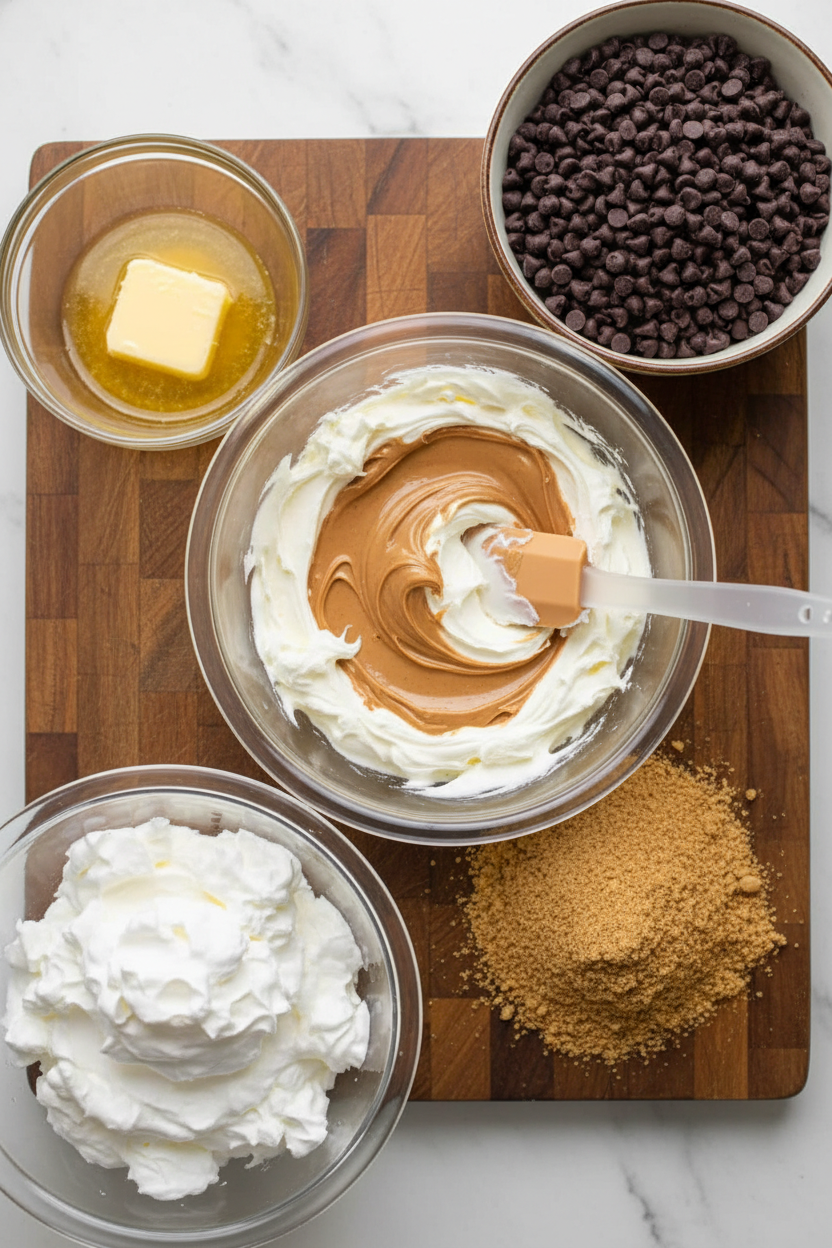No-Bake Peanut Butter Chocolate Ganache Bars