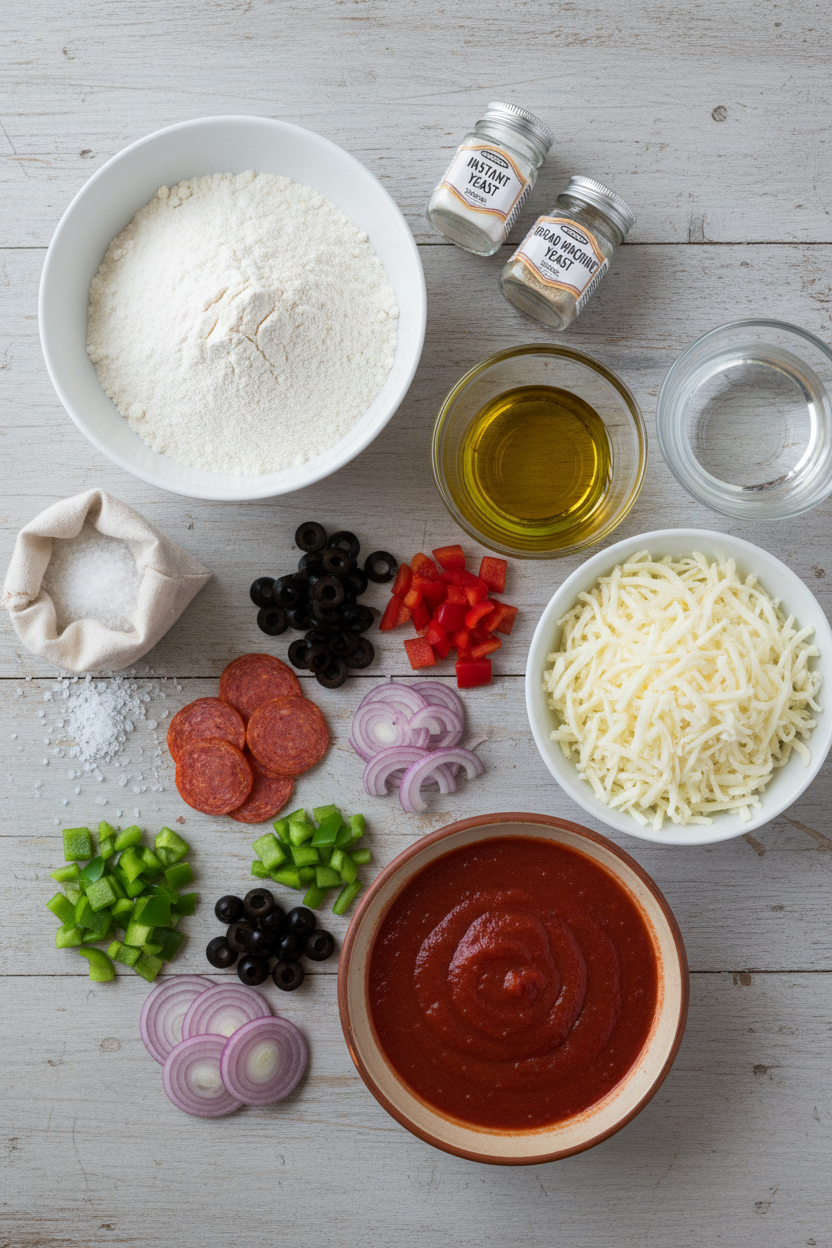 No-Knead Crispy Homemade Pan Pizza