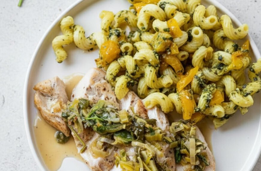 Pan Seared Chicken with Leeks and Wine