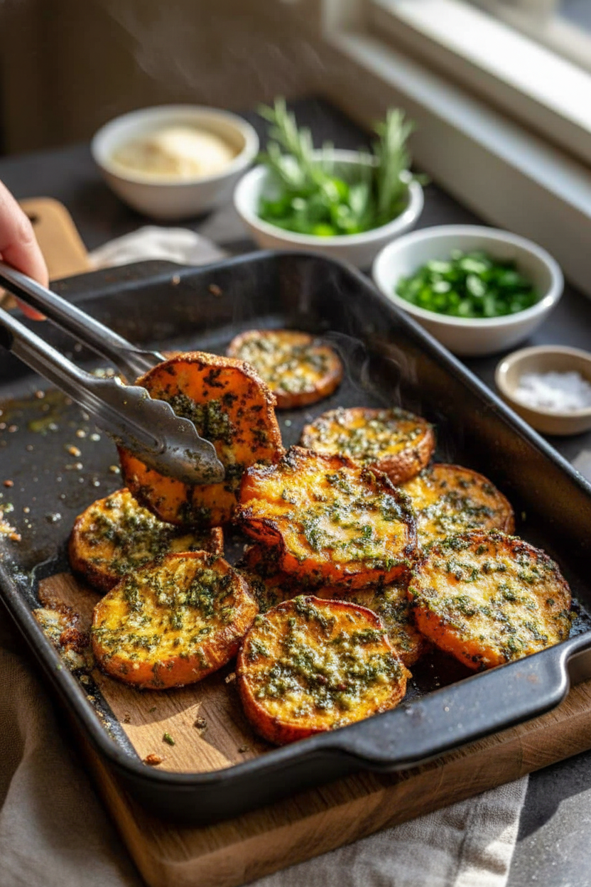 Parmesan Herb Sweet Potato Bites