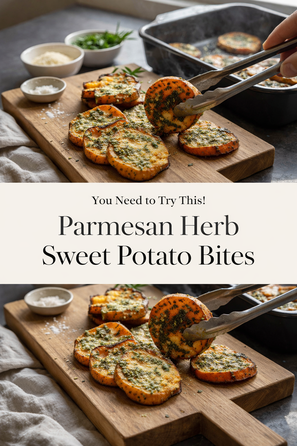 Parmesan Herb Sweet Potato Bites