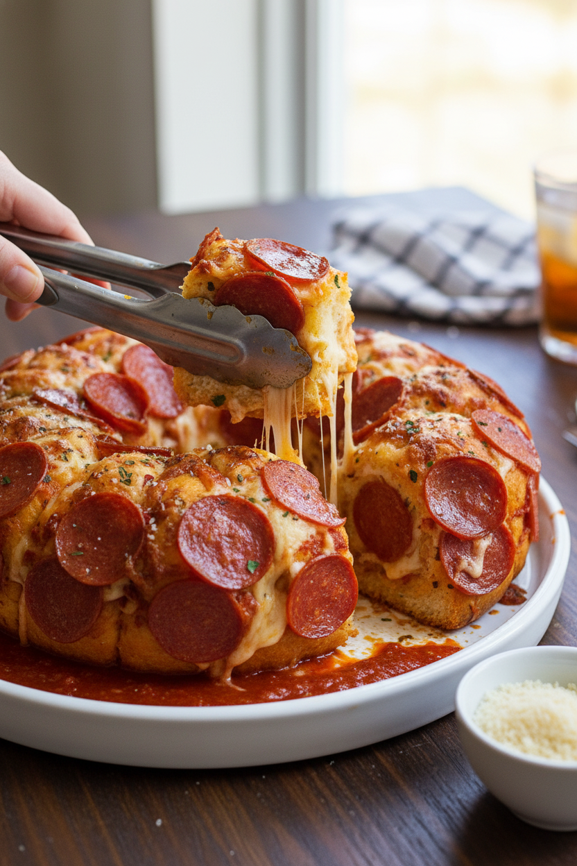 Pepperoni Pizza Monkey Bread Bites