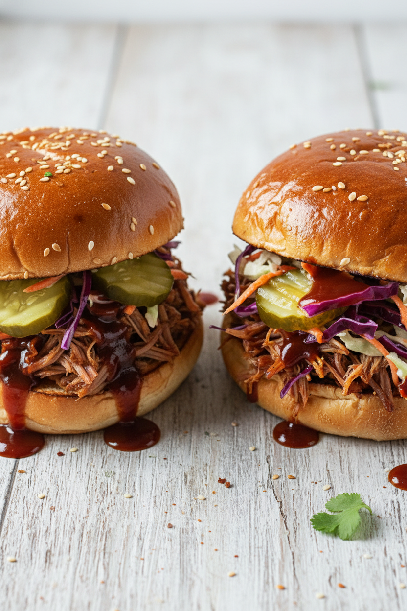 Pressure Cooker Pulled Pork Sandwiches