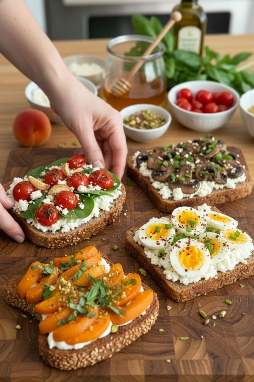 Protein-Packed Cottage Cheese Toast Creations