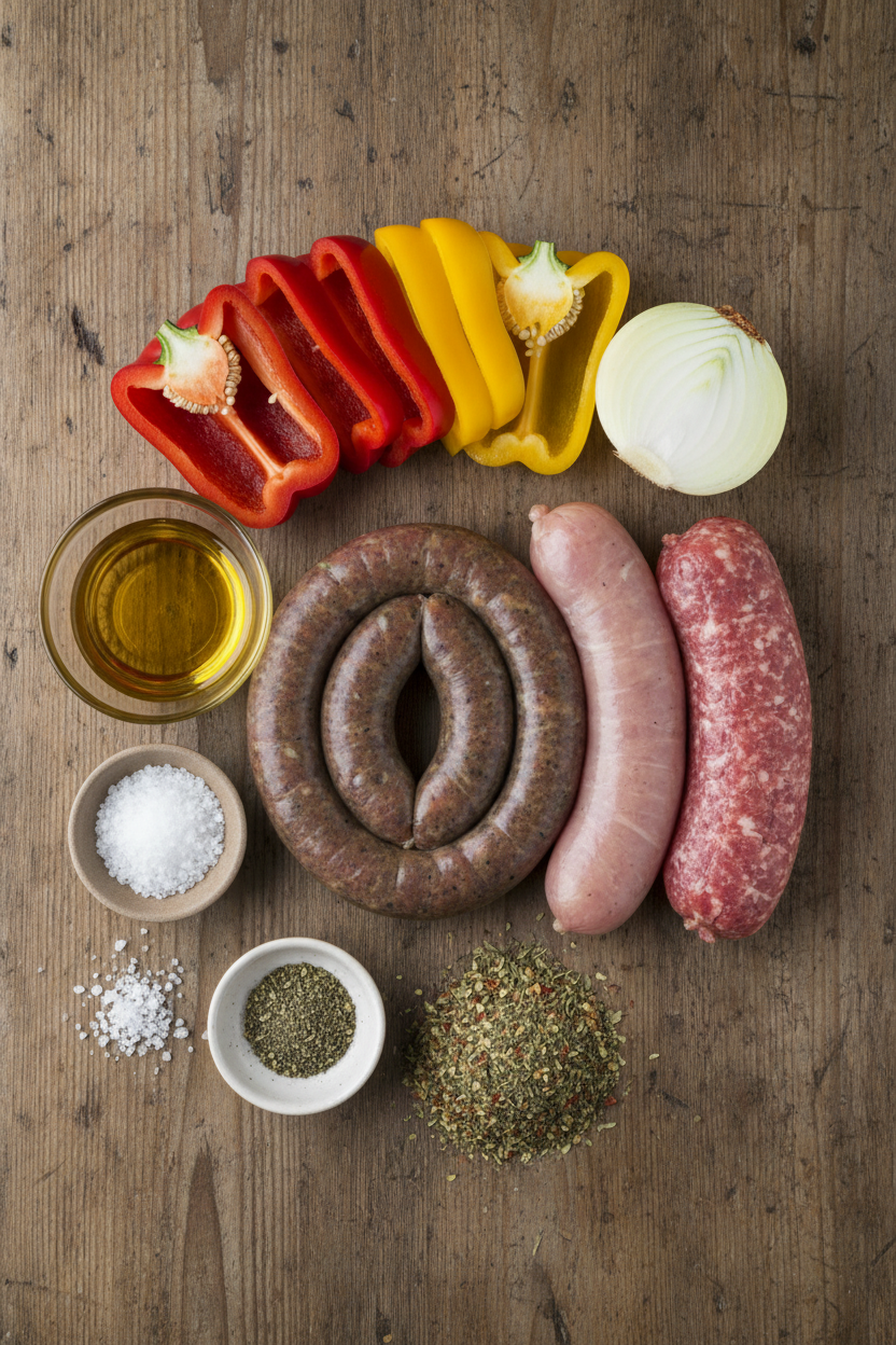 Quick Sausage and Pepper Sheet Pan Dinner