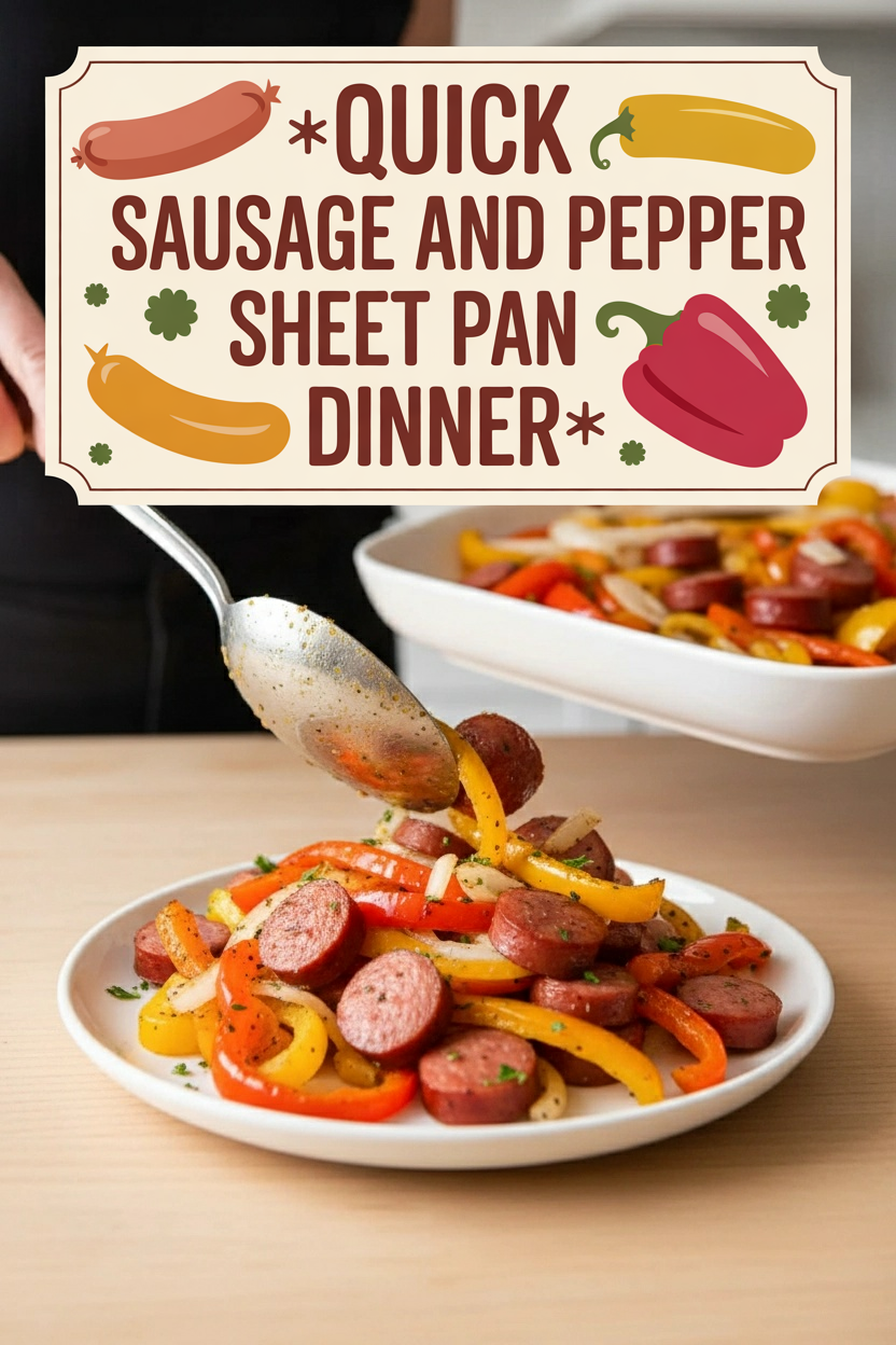 Quick Sausage and Pepper Sheet Pan Dinner