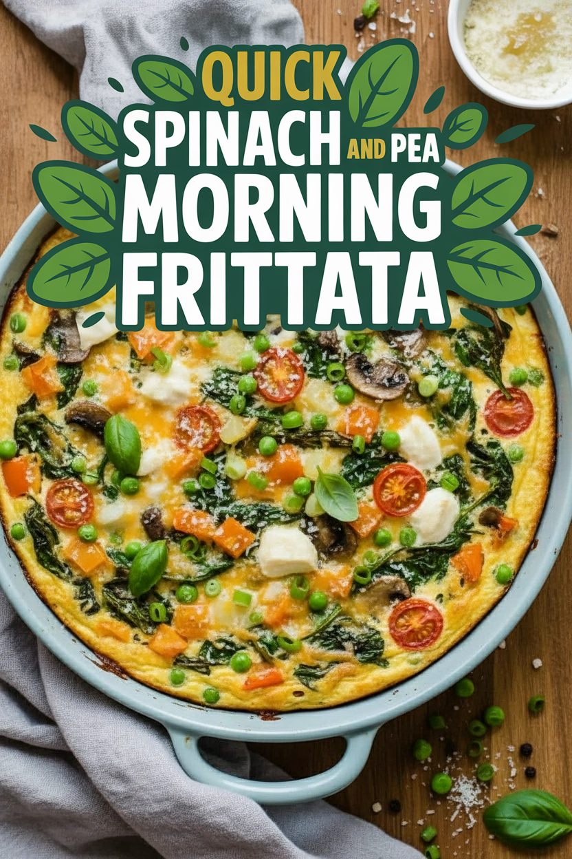 Quick Spinach and Pea Morning Frittata