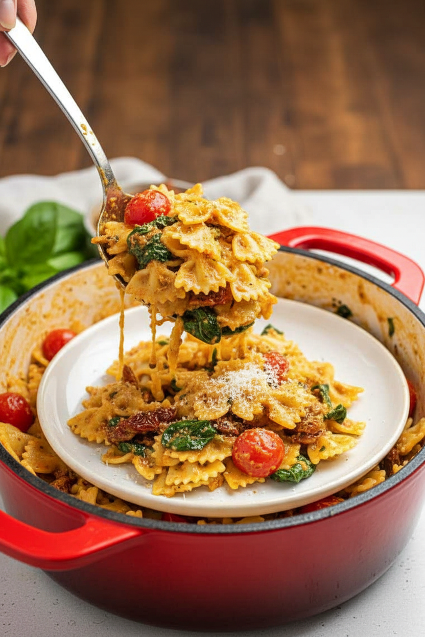 Quick Sun-Dried Tomato Pesto Pasta
