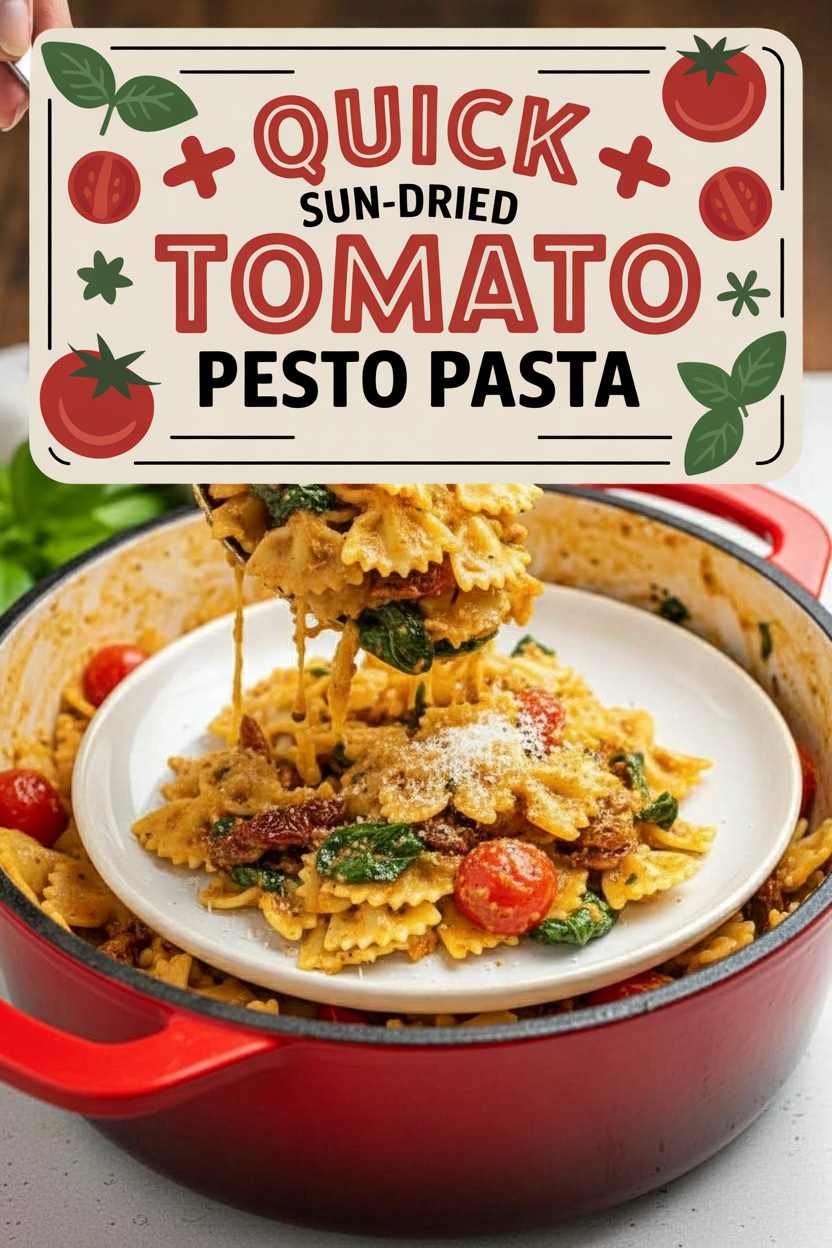 Quick Sun-Dried Tomato Pesto Pasta