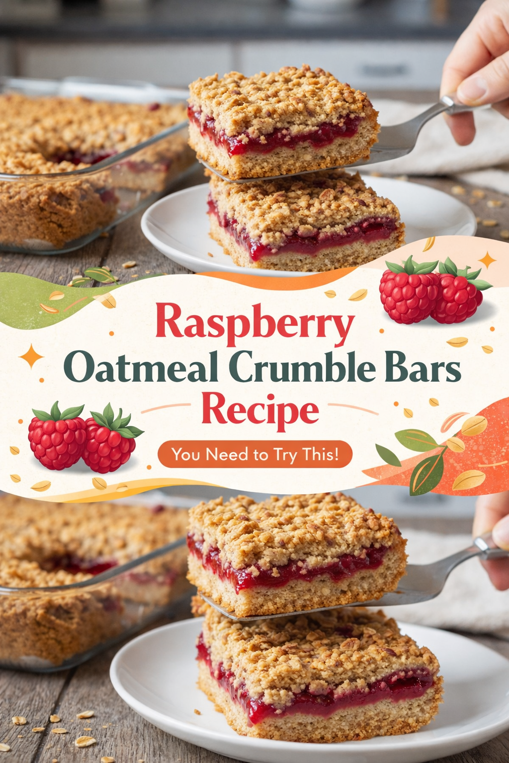 Raspberry Oatmeal Crumble Bars Recipe