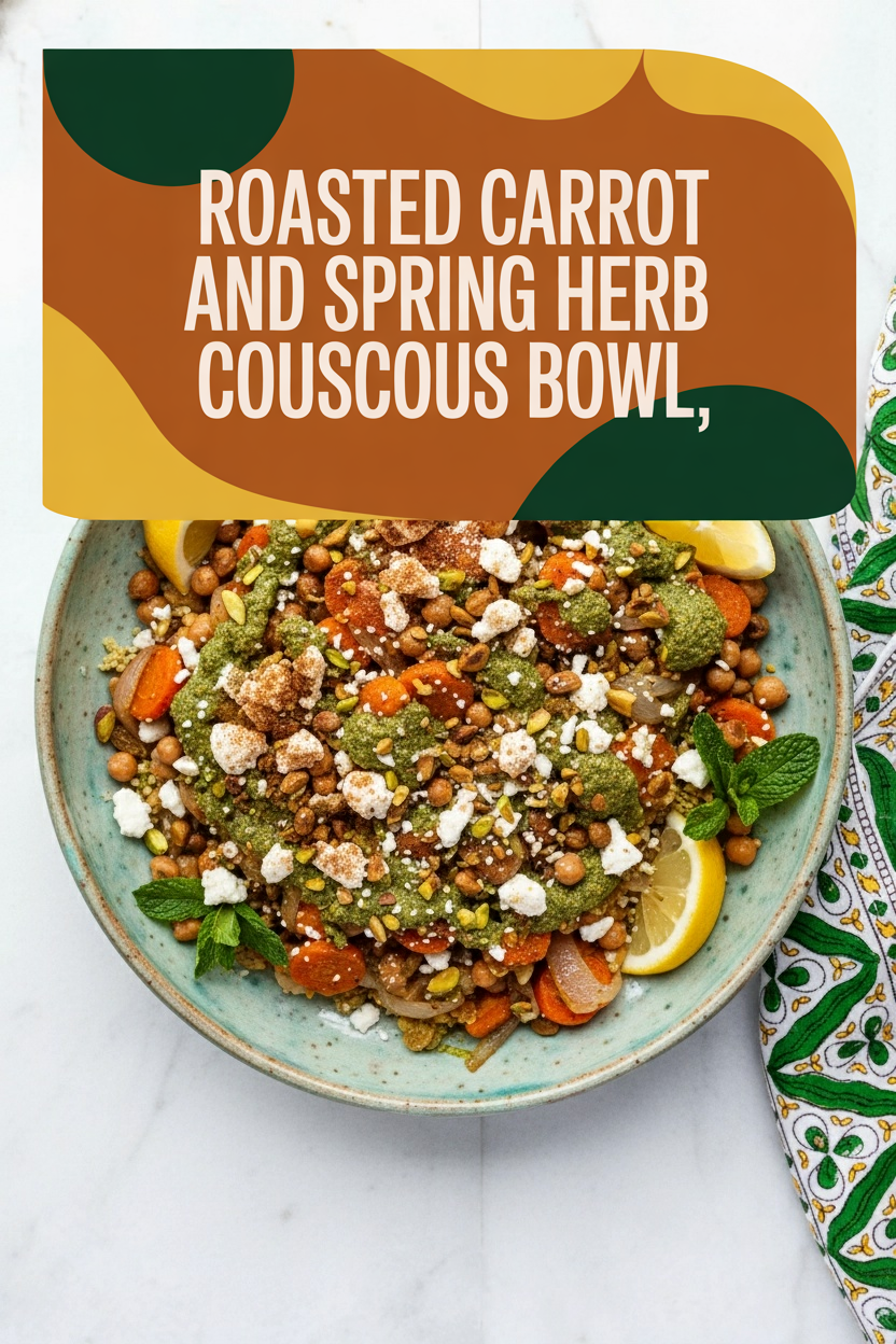 Roasted Carrot and Spring Herb Couscous Bowl