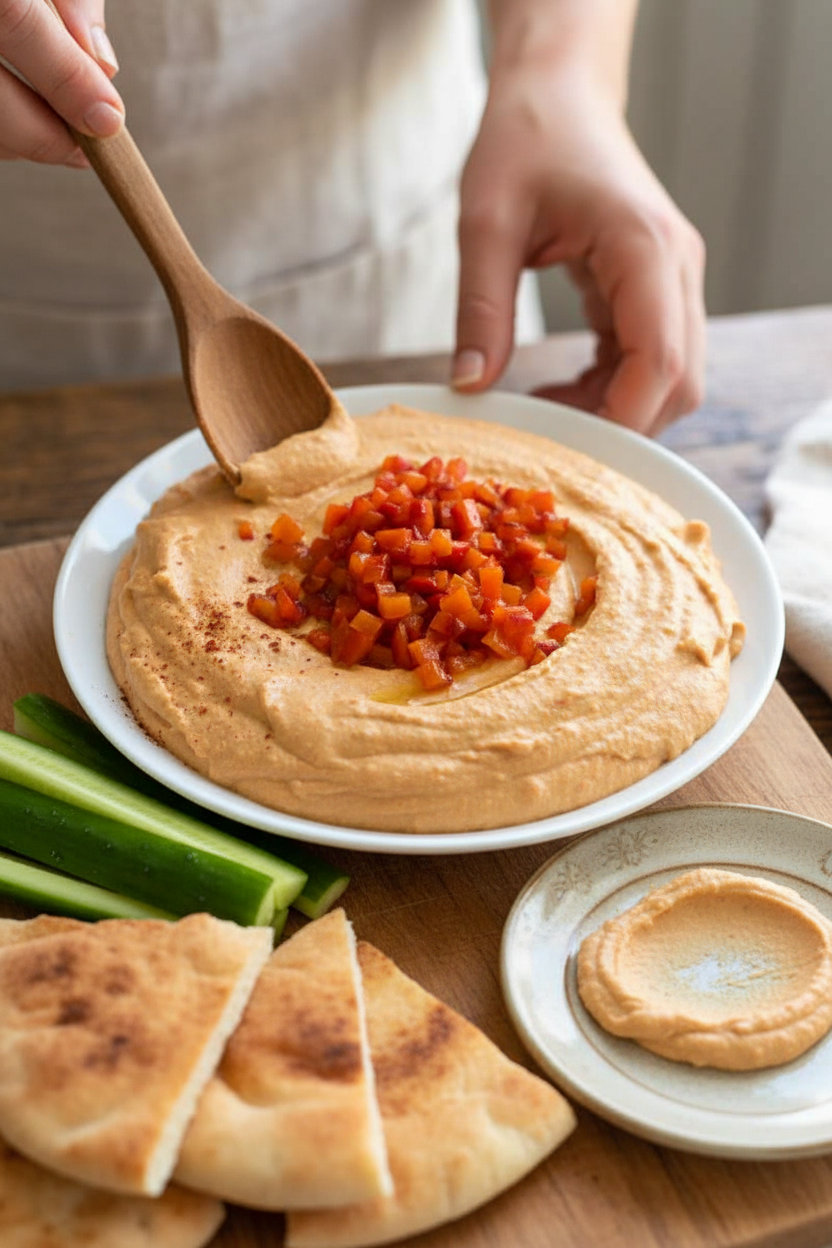Roasted Red Pepper Hommus Delight
