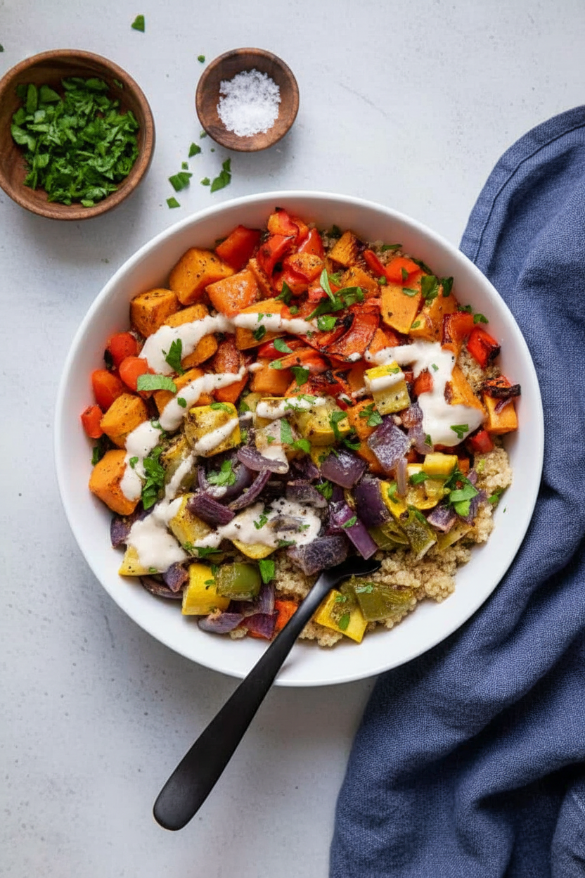Roasted Vegetable Quinoa Power Bowl