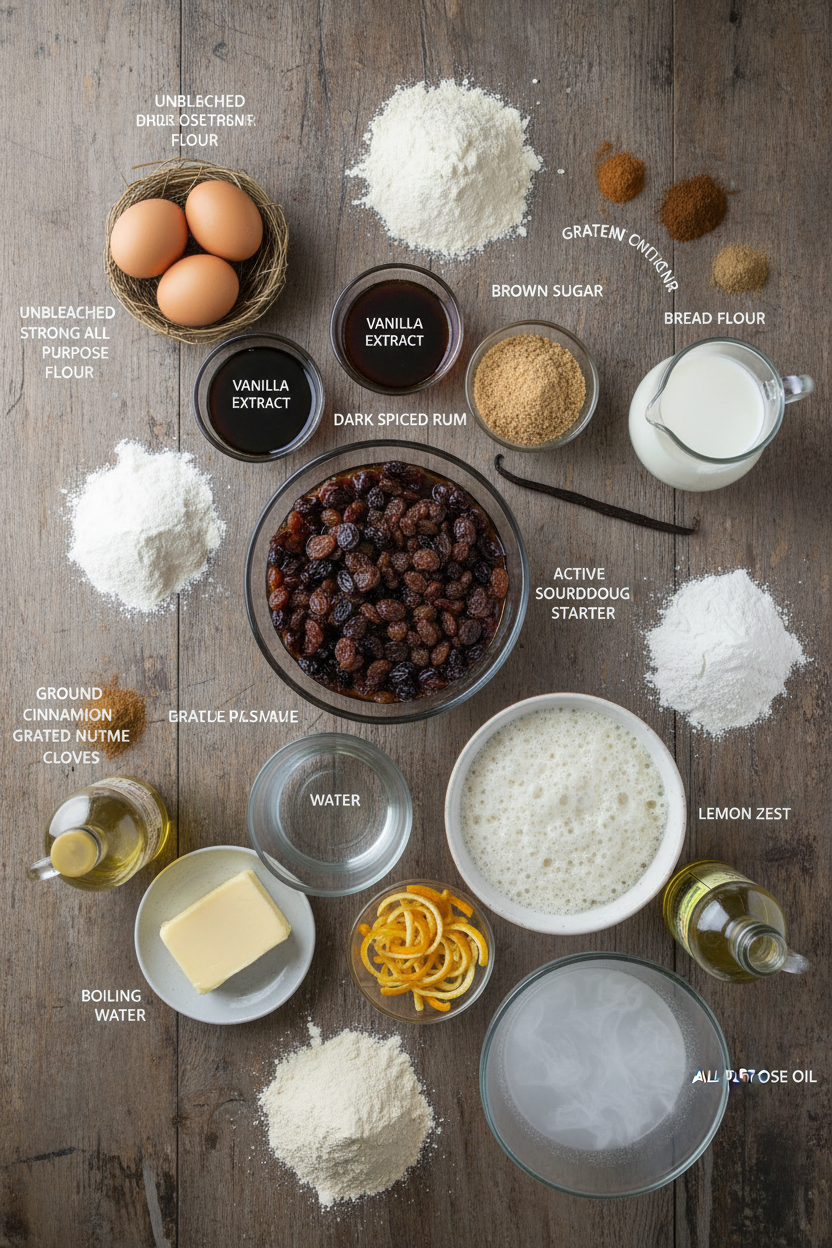 Rum Raisin Hot Cross Buns