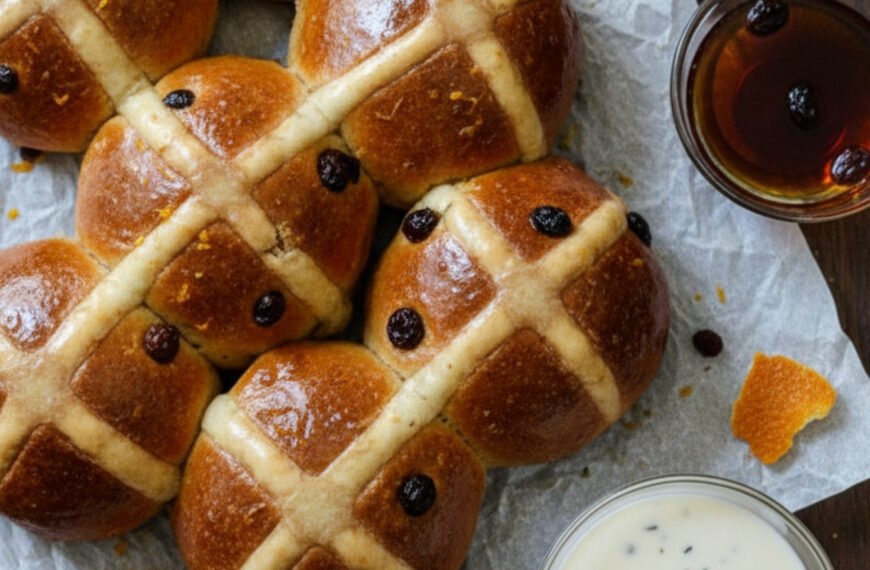 Rum Raisin Hot Cross Buns