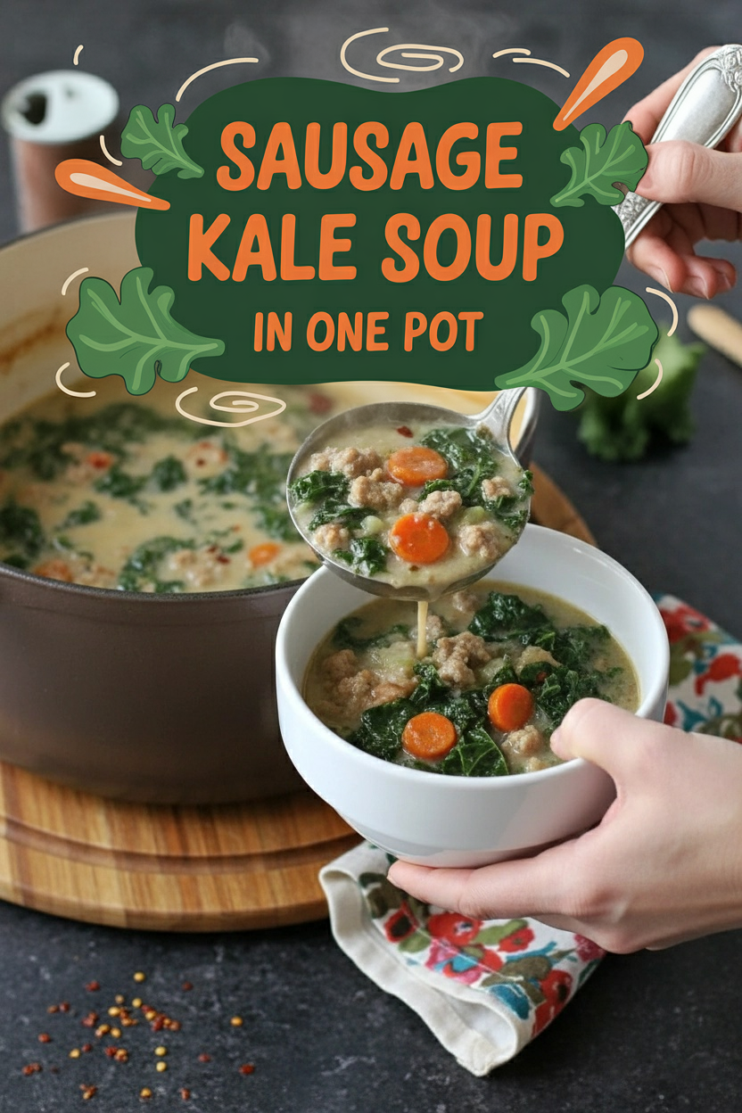 Sausage Kale Soup in One Pot