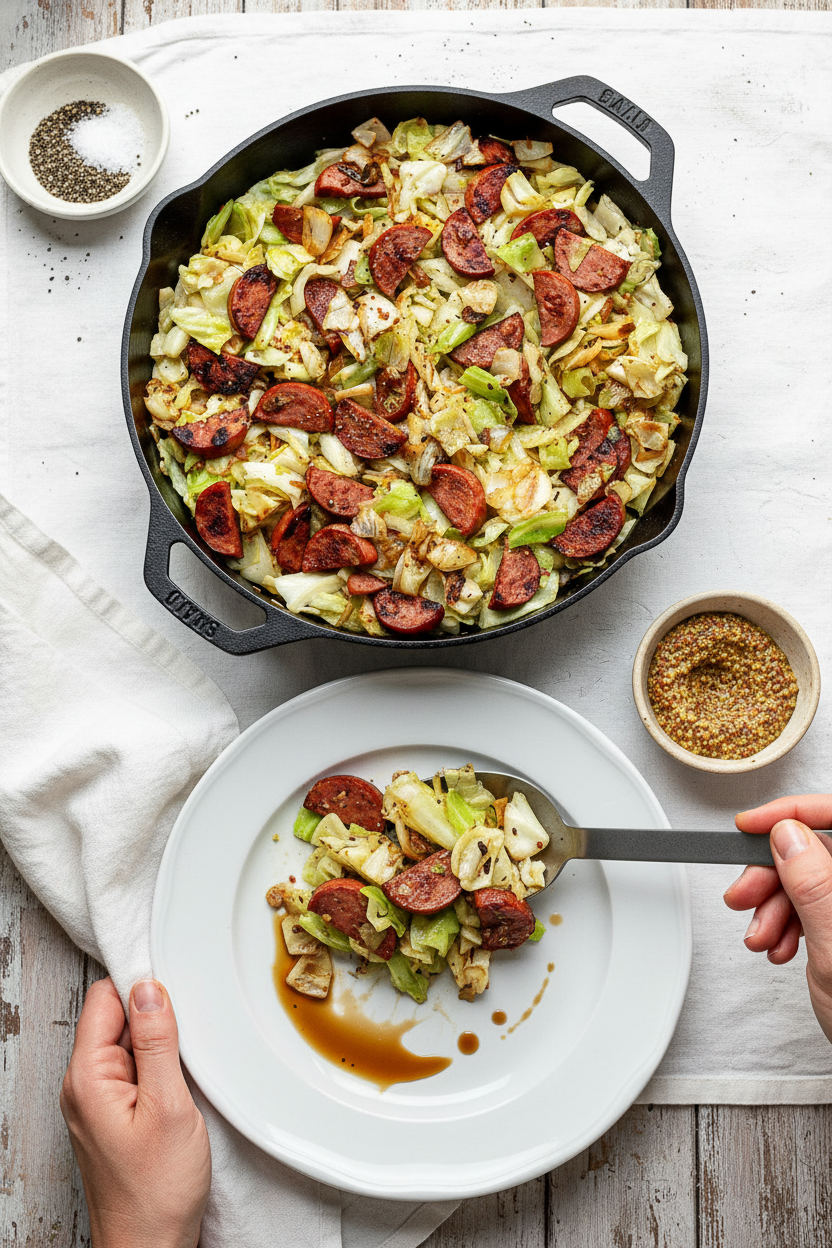 Sausage and Cabbage Skillet Supper