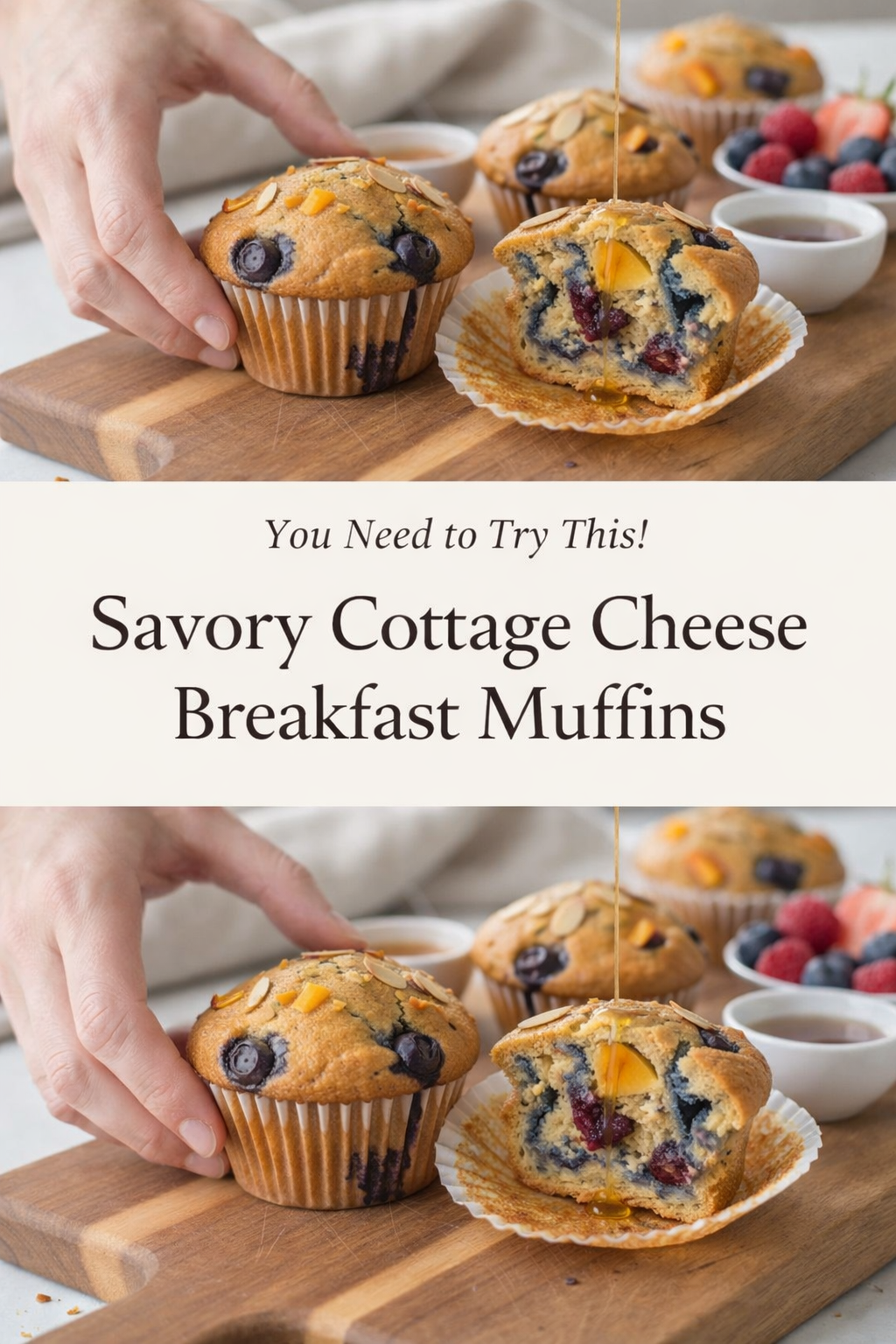 Savory Cottage Cheese Breakfast Muffins