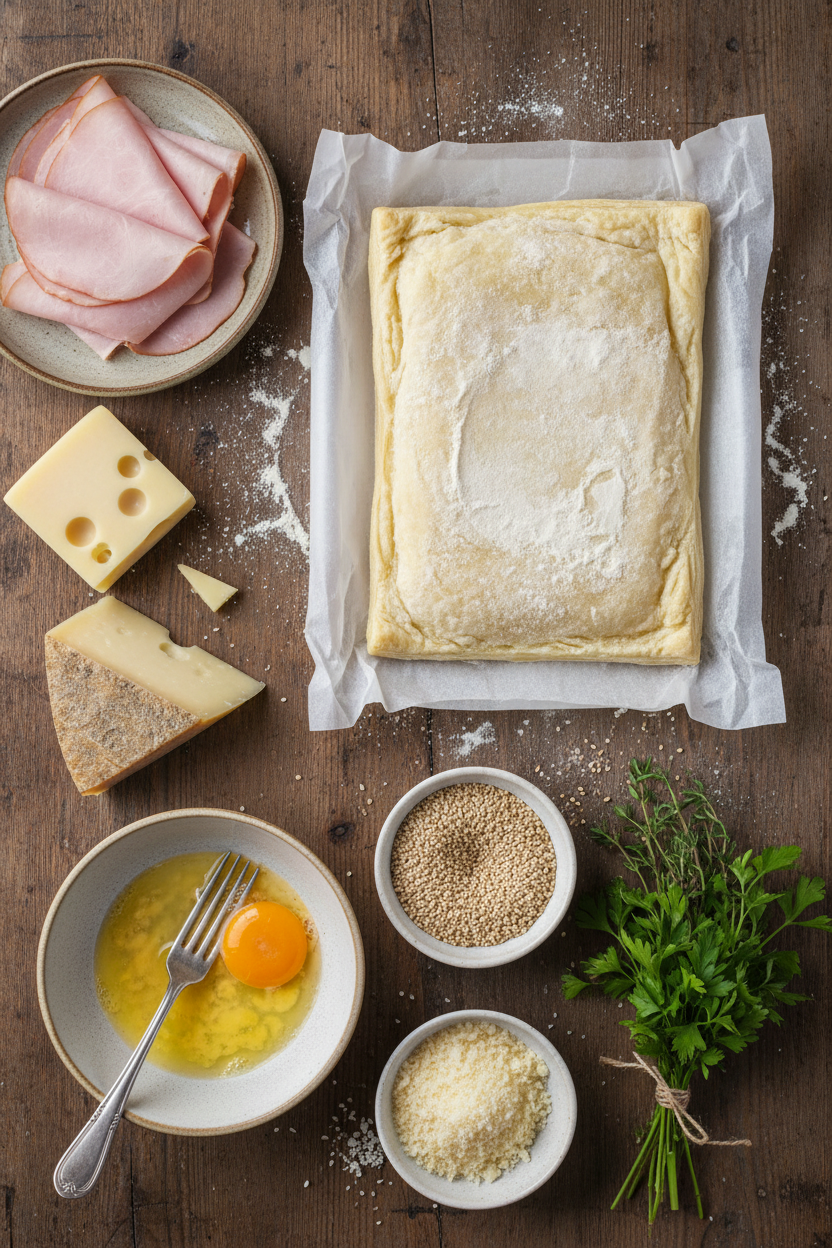 Savory Ham and Swiss Pastry Bake