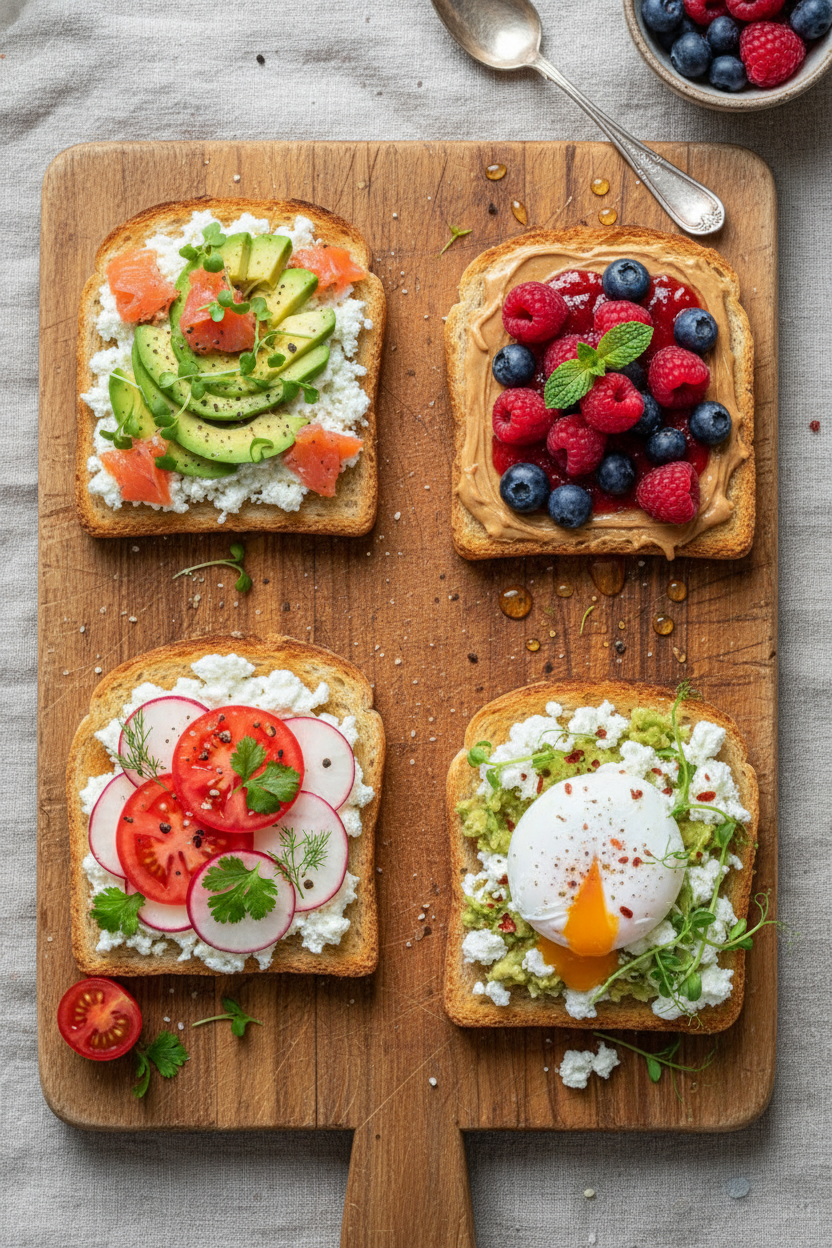 Savory and Sweet Protein Toast Creations