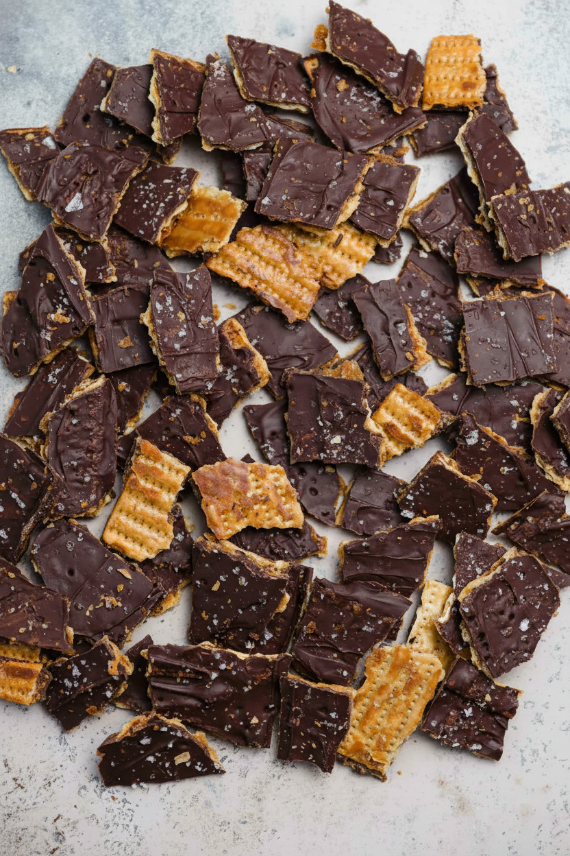Sea Salt Matzo Toffee Passover Crack