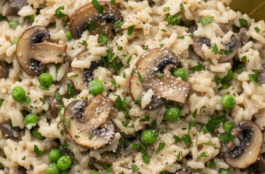 Simple Creamy Mushroom Risotto