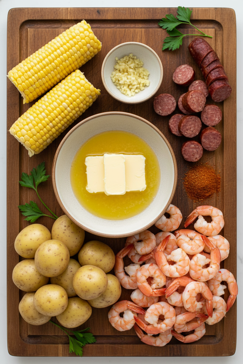 Simple Shrimp and Vegetable Sheet Pan Bake