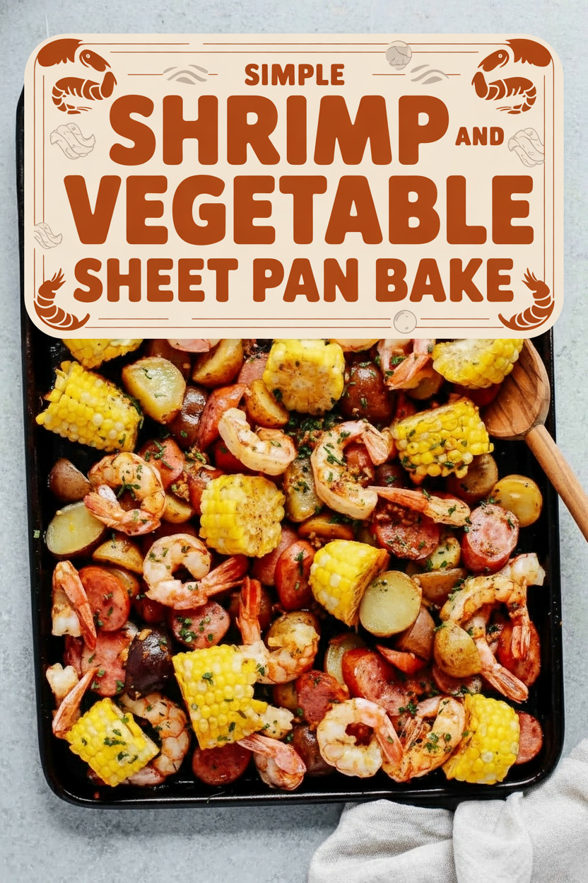 Simple Shrimp and Vegetable Sheet Pan Bake